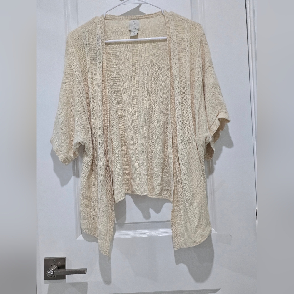 Joie Cream Open-Front Cardigan